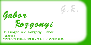 gabor rozgonyi business card